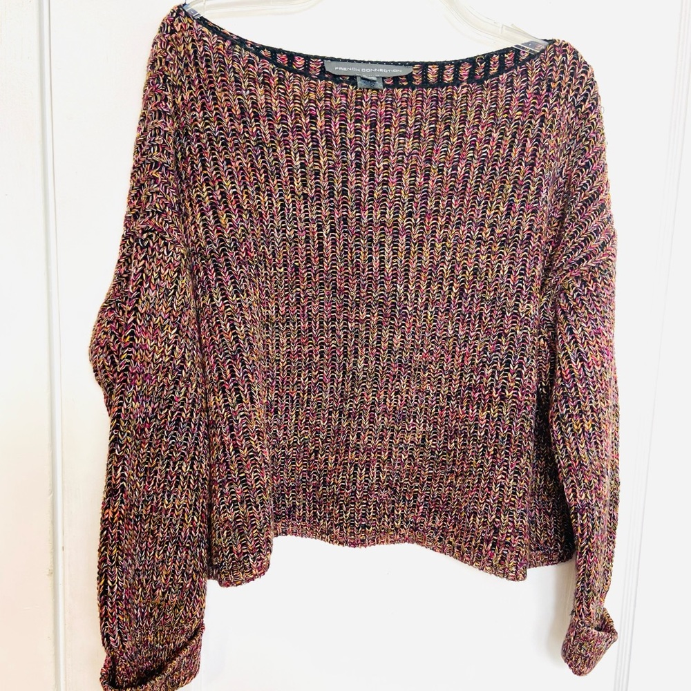 French Connection Oversized Cropped Sweater Size Small